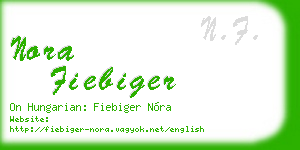 nora fiebiger business card